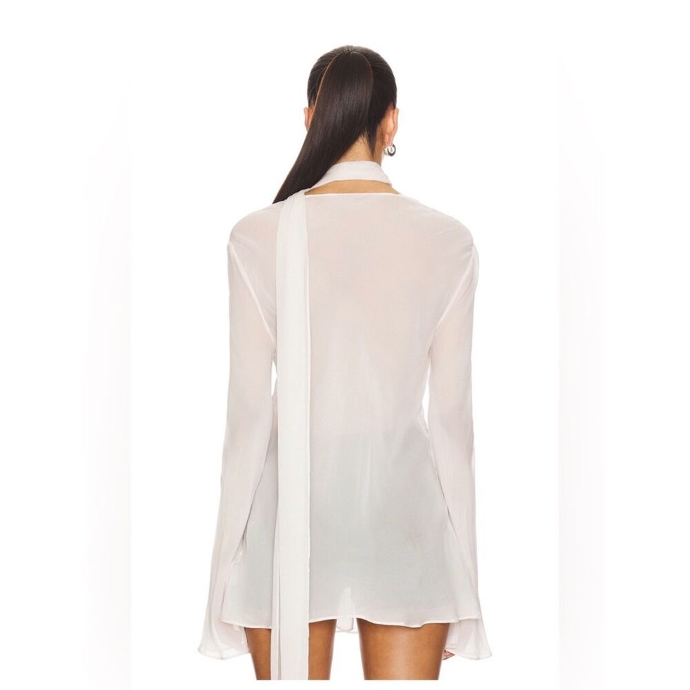 NWT EAVES Via Scarf Blouse in Ivory - Picture 6 of 14